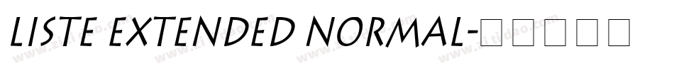 Liste Extended Normal字体转换